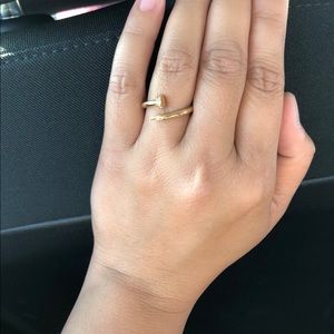 18k Solid Gold Nail Ring